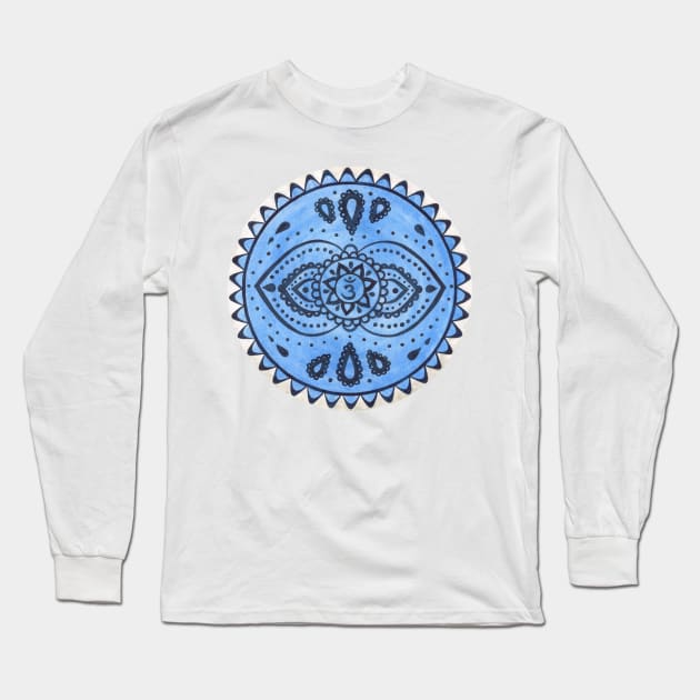 Mandala brow chakra Long Sleeve T-Shirt by Kunst und Kreatives